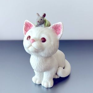 Vintage 1990 Kitty Cat & Mouse Figurine by Kathy Wise for Enesco